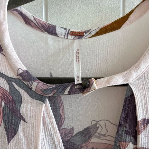 Free People Tree Swing Electric Orchid Floral Oversized Tunic Dress - Picture 5 of 16